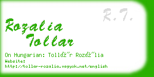 rozalia tollar business card